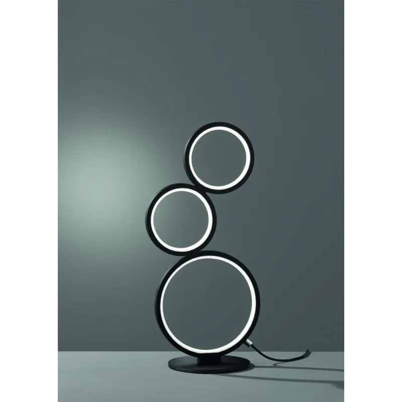 TRIO Lampe de table intérieur noir mat RONDO - Pas cher