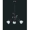TRIO Lustre intérieur rouille antique et albâtre TRADITIO - Pas cher