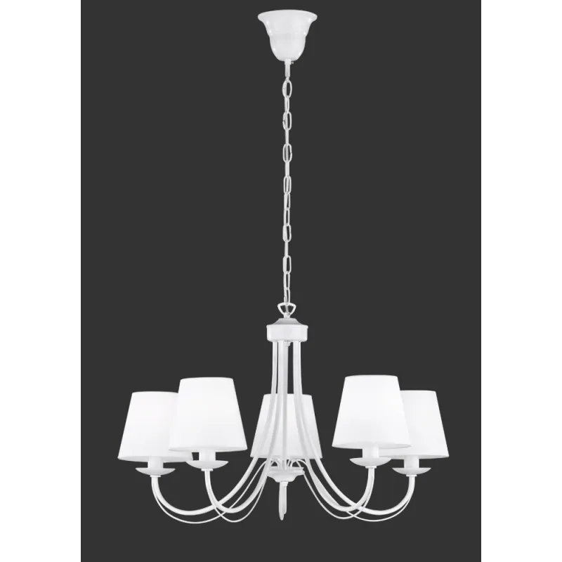 TRIO Lustre intérieur blanc mat et blanc CORTEZ - Pas cher
