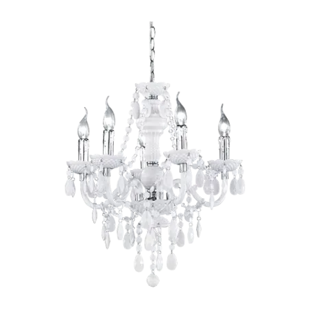 TRIO Lustre intérieur chrome et blanc LÜSTER - Pas cher
