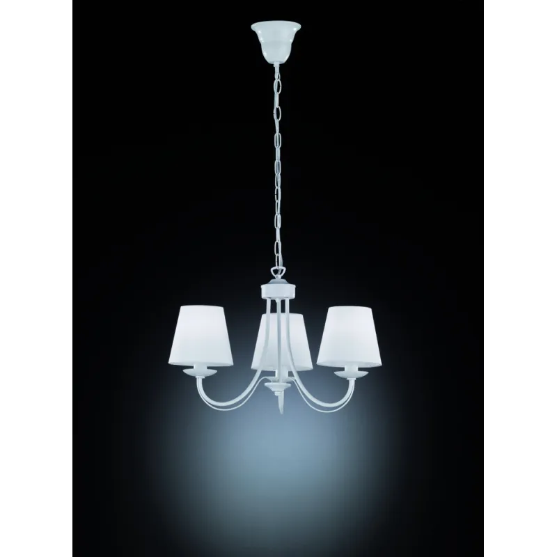 TRIO Lustre intérieur blanc mat et blanc mat CORTEZ - Pas cher