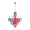 TRIO Lustre intérieur chrome et multicouleur LÜSTER - Pas cher