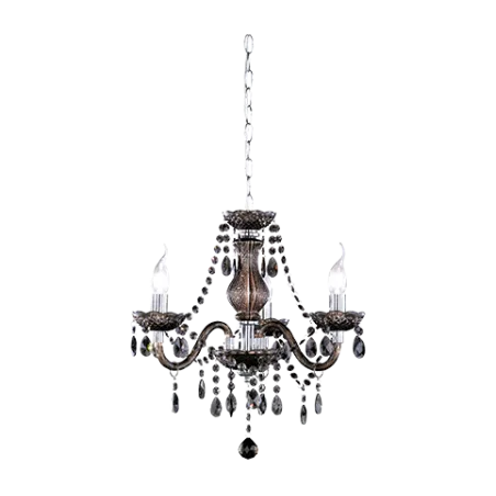 TRIO Lustre intérieur chrome et noir LÜSTER - Pas cher
