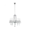 TRIO Lustre intérieur chrome et transparent claire BAROQUE - Pas cher