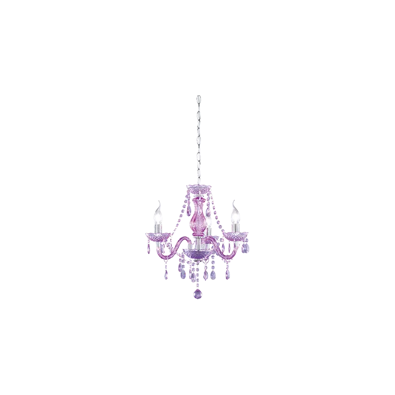 TRIO Lustre intérieur chrome et violet LÜSTER - Pas cher