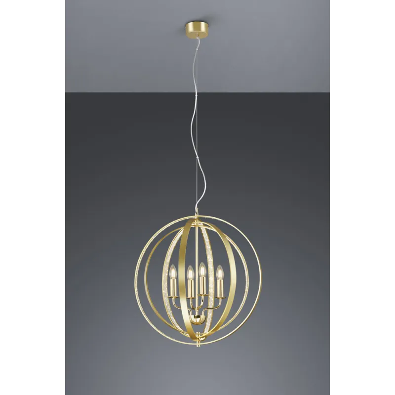 TRIO Lustre intérieur laiton polis CANDELA - Pas cher