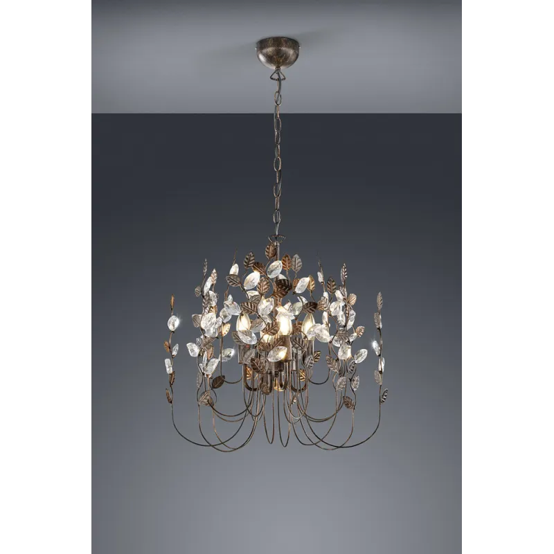 TRIO Lustre intérieur rouille antique NAPOLI - Pas cher