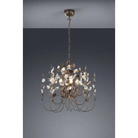 TRIO Lustre intérieur rouille antique NAPOLI - Pas cher