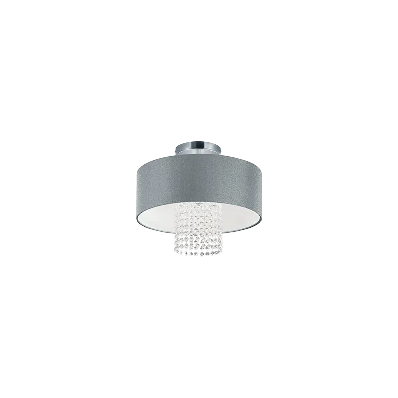 TRIO Plafonnier intérieur chrome et argent KING - Pas cher