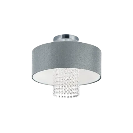 TRIO Plafonnier intérieur chrome et argent KING - Pas cher