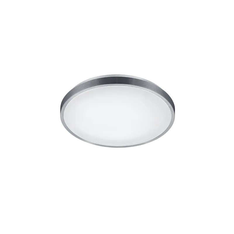 TRIO Plafonnier intérieur aluminium balayé et blanc IZAR - Pas cher
