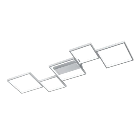 TRIO Plafonnier intérieur aluminium balayé et blanc SORRENTO - Pas ...