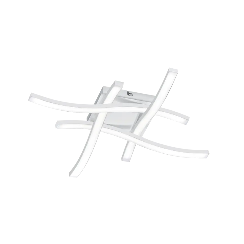 TRIO Plafonnier intérieur blanc mat et blanc ROUTE - Pas cher