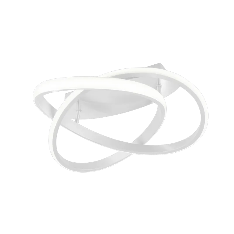 TRIO Plafonnier intérieur blanc mat et blanc COURSE - Pas cher