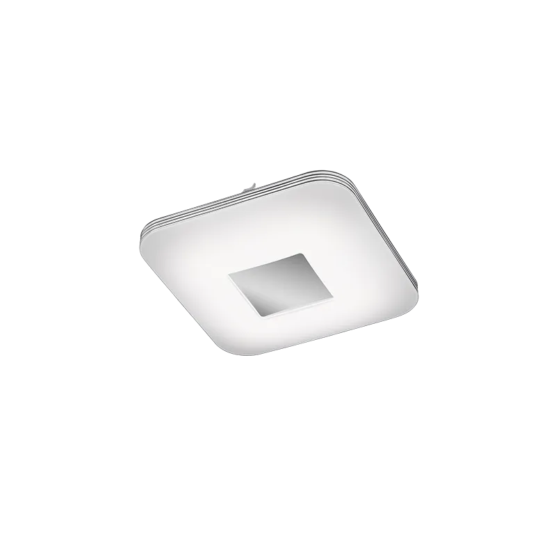 TRIO Plafonnier intérieur chrome et blanc VENUS - Pas cher