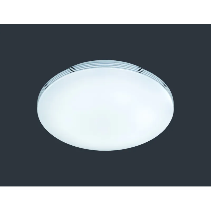 TRIO Plafonnier intérieur chrome et blanc APART - Pas cher