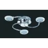 TRIO Plafonnier intérieur chrome et blanc TURNER - Pas cher