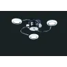 TRIO Plafonnier intérieur chrome et blanc TURNER - Pas cher