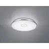 TRIO Plafonnier intérieur chrome et blanc OSAKA - Pas cher