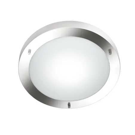 TRIO Plafonnier intérieur nickel mat et blanc CONDUS - Pas cher