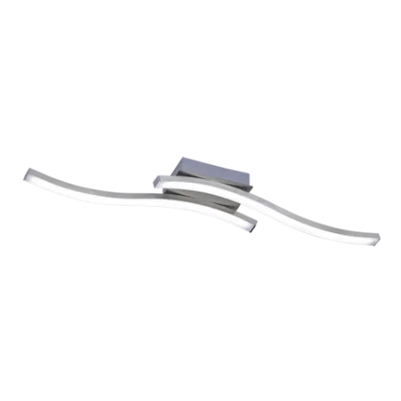 TRIO Plafonnier intérieur nickel mat et blanc ROUTE - Pas cher
