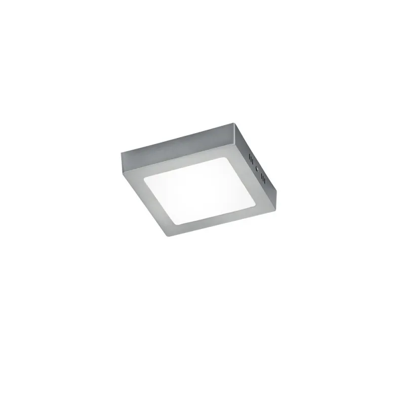 TRIO Plafonnier intérieur nickel mat et blanc ZEUS - Pas cher