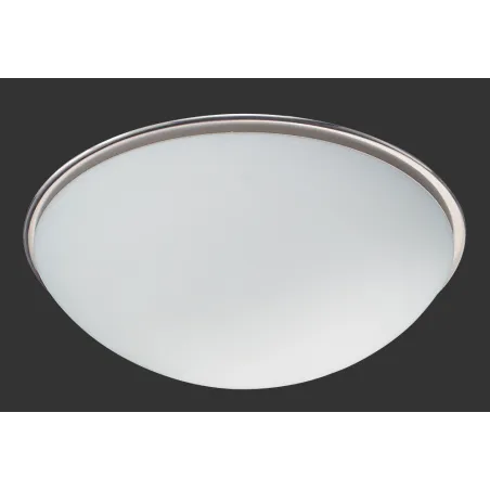 TRIO Plafonnier intérieur nickel mat et blanc BULTO - Pas cher