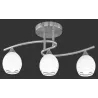TRIO Plafonnier intérieur nickel mat et blanc CURVA - Pas cher