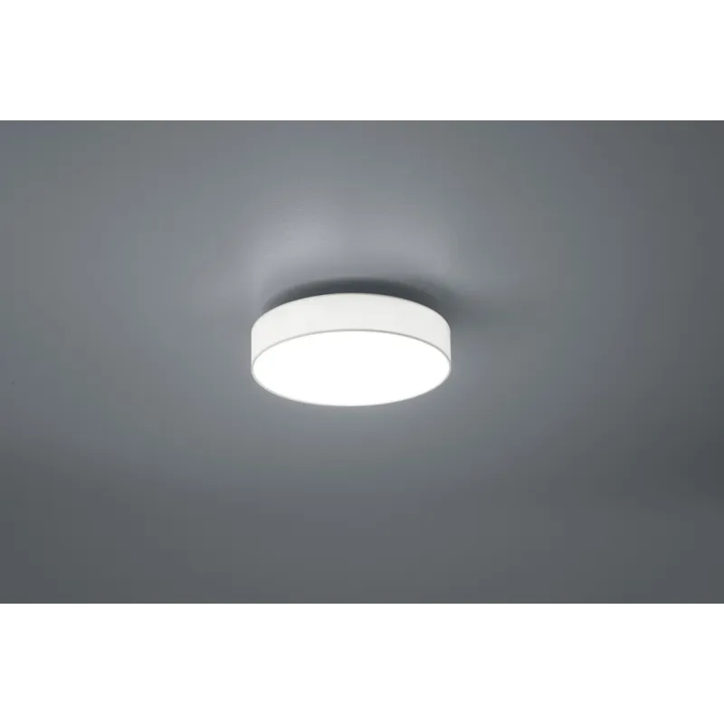 TRIO Plafonnier intérieur nickel mat et blanc LUGANO - Pas cher