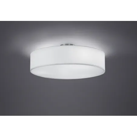 TRIO Plafonnier intérieur nickel mat et blanc HOTEL - Pas cher