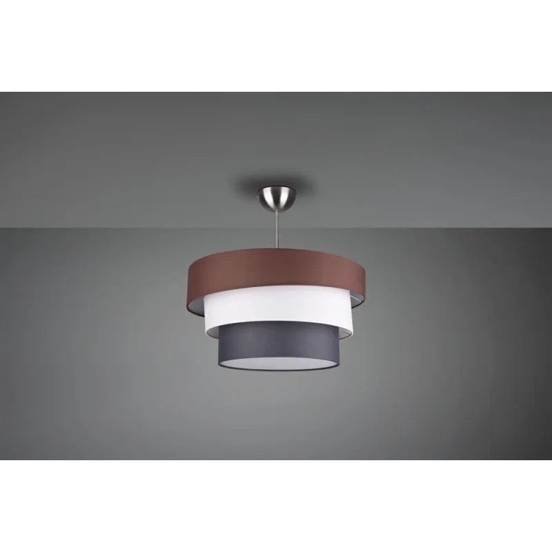 TRIO Plafonnier intérieur nickel mat et blanc IBIS - Pas cher