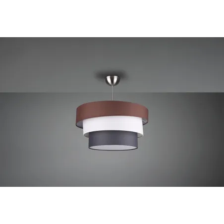 TRIO Plafonnier intérieur nickel mat et blanc IBIS - Pas cher