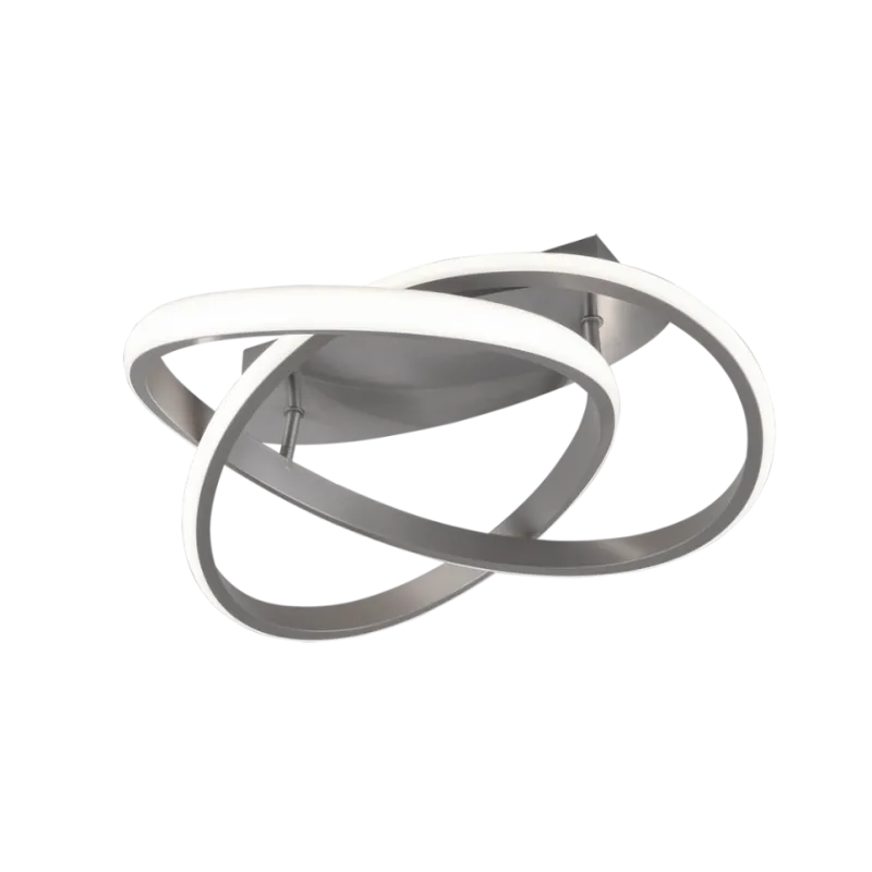 TRIO Plafonnier intérieur nickel mat et blanc COURSE - Pas cher