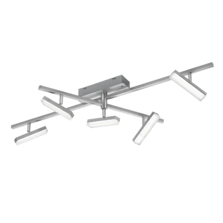 TRIO Plafonnier intérieur nickel mat et blanc BONDY - Pas cher