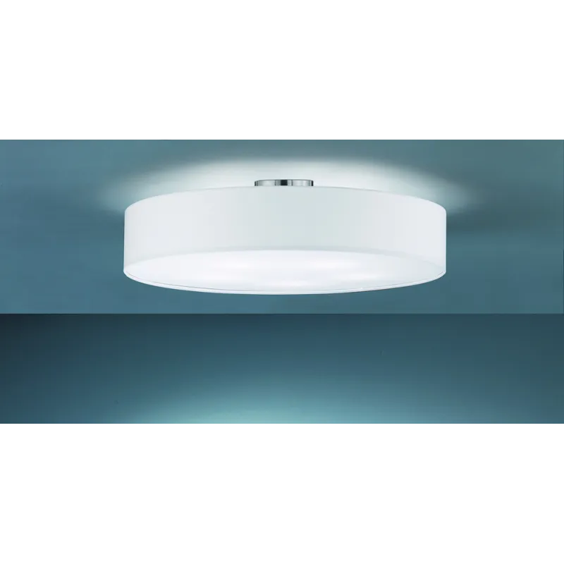 TRIO Plafonnier intérieur nickel mat et blanc HOTEL - Pas cher