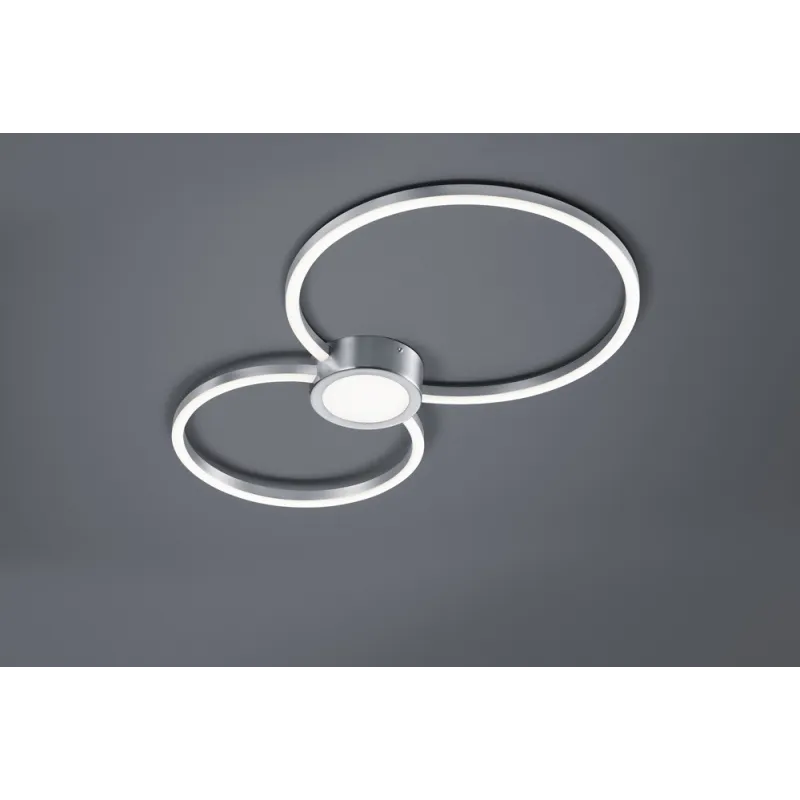 TRIO Plafonnier intérieur nickel mat et blanc HYDRA - Pas cher