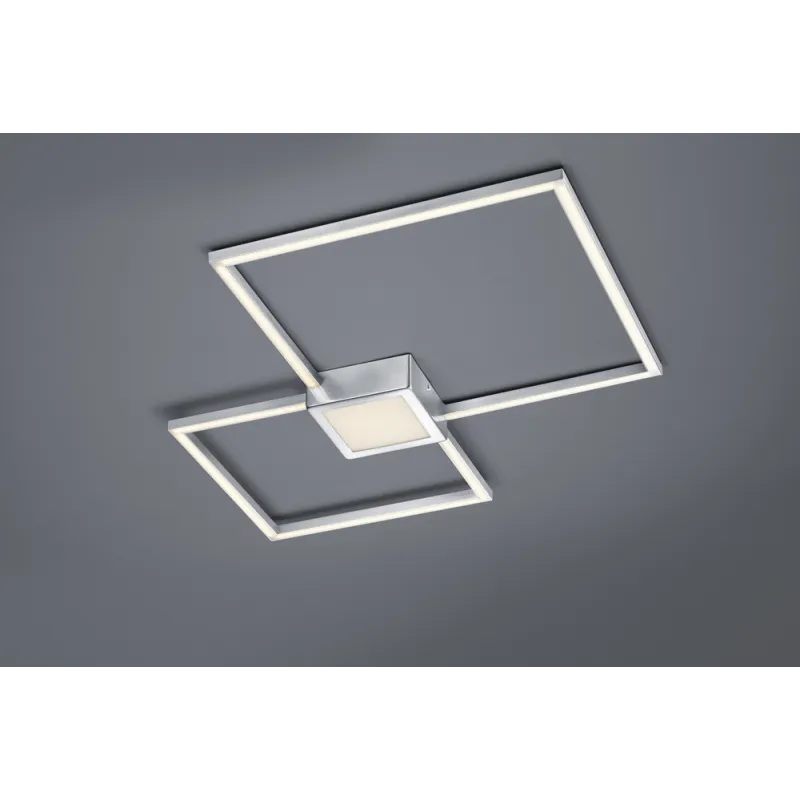 TRIO Plafonnier intérieur nickel mat et blanc HYDRA - Pas cher