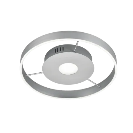 TRIO Plafonnier intérieur nickel mat et blanc LOGAN - Pas cher