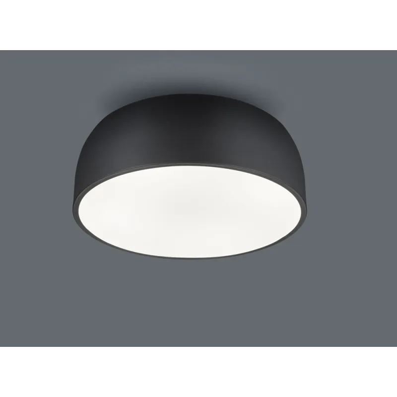 TRIO Plafonnier intérieur noir mat et blanc BARON - Pas cher