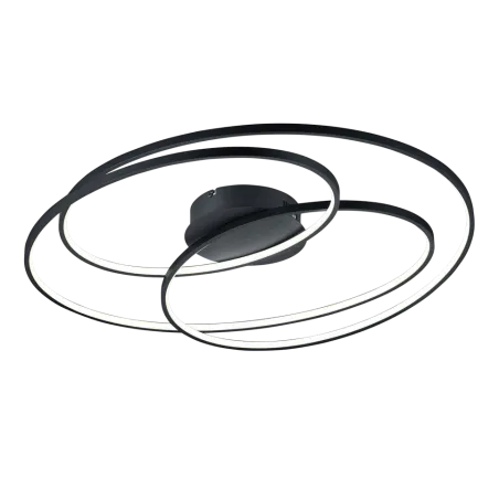 TRIO Plafonnier intérieur noir mat et blanc GALE - Pas cher