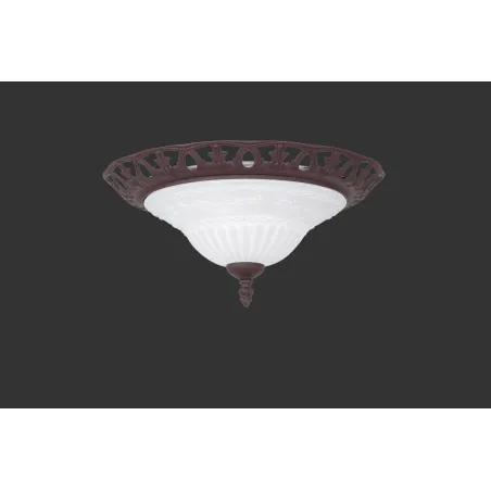 TRIO Plafonnier intérieur rouille et blanc RUSTICA - Pas cher