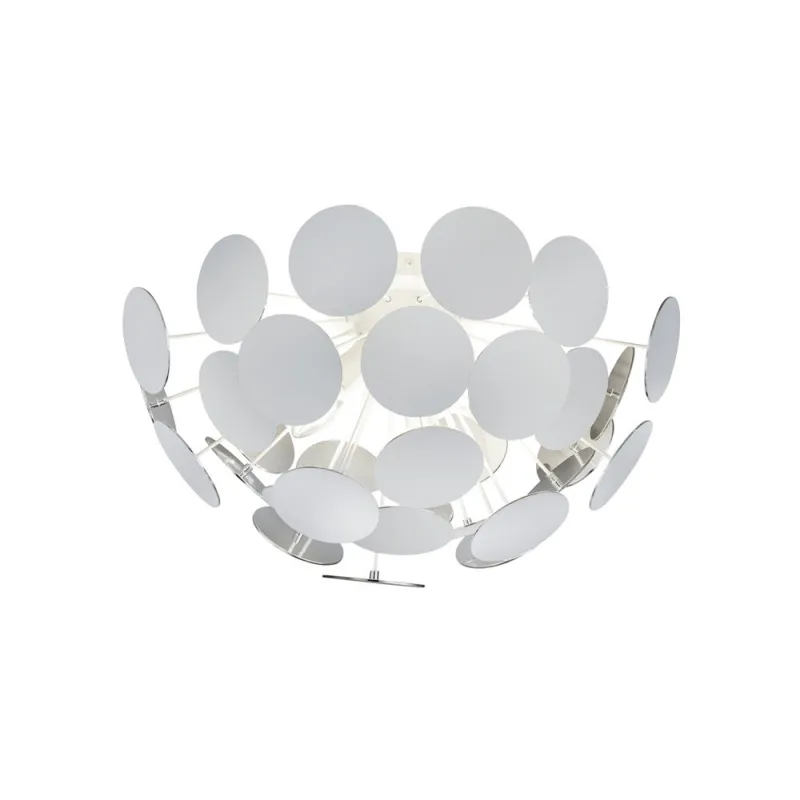 TRIO Plafonnier intérieur blanc mat et blanc mat DISCALGO - Pas cher