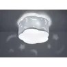 TRIO Plafonnier intérieur blanc et bleu pastel MOONY - Pas cher