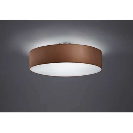 TRIO Plafonnier intérieur nickel mat et brun HOTEL - Pas cher