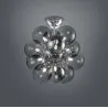 TRIO Plafonnier intérieur chrome et fumé ALICIA - Pas cher
