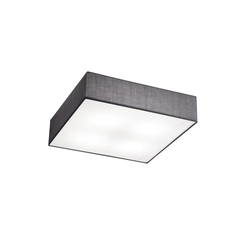 TRIO Plafonnier intérieur nickel mat et gris EMBASSY - Pas cher