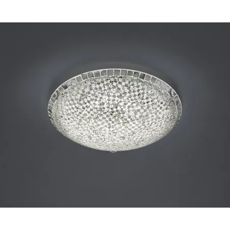 TRIO Plafonnier intérieur argent et transparent claire MOSAIQUE - P...