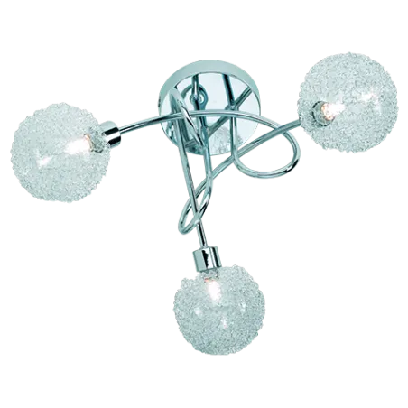 TRIO Plafonnier intérieur chrome et transparent claire WIRE - Pas cher