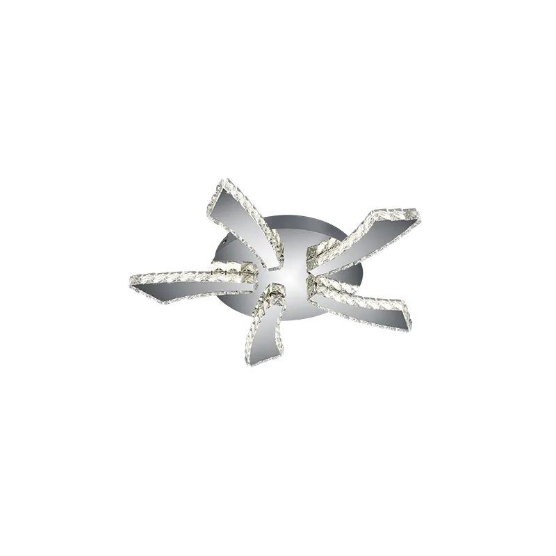 TRIO Plafonnier intérieur chrome et transparent claire PHIN - Pas cher