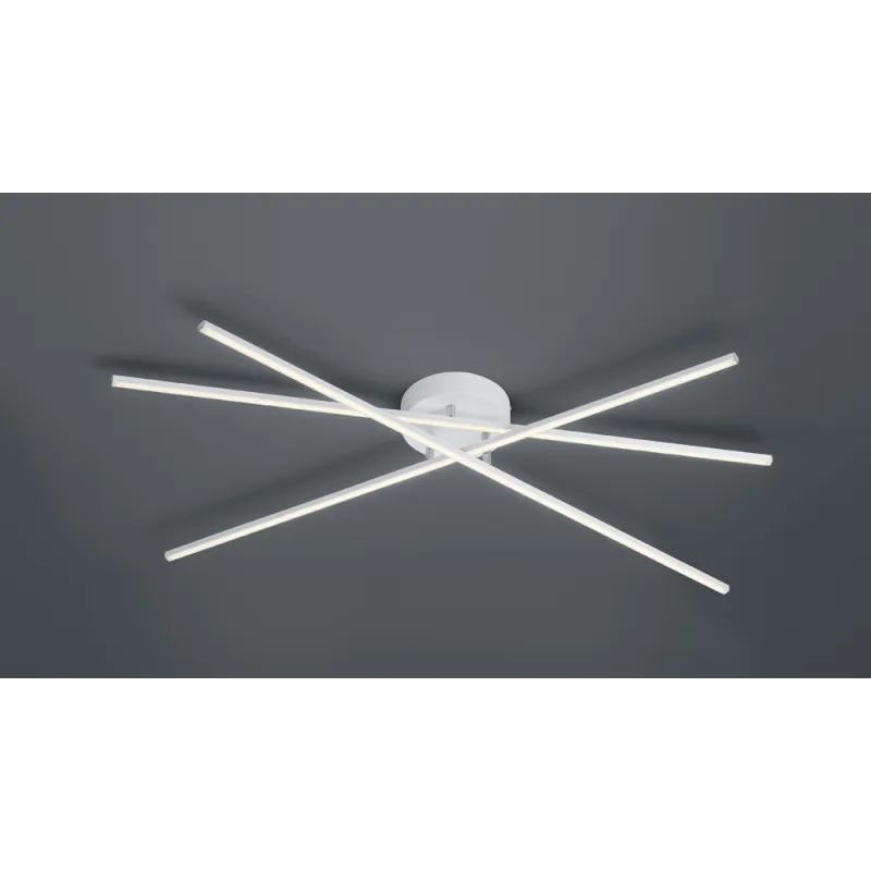 TRIO Plafonnier intérieur blanc mat TIRIAC - Pas cher